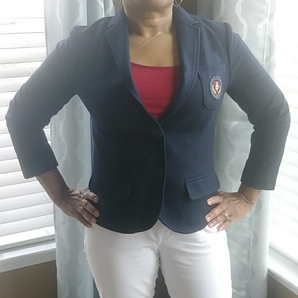 ABERCROMBIE & FITCH NAVY BLUE BLAZER